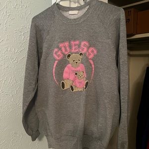 Vintage 80’s Guess Bears Gray Sweatshirt. Tag says One Size, fits like a M/L.